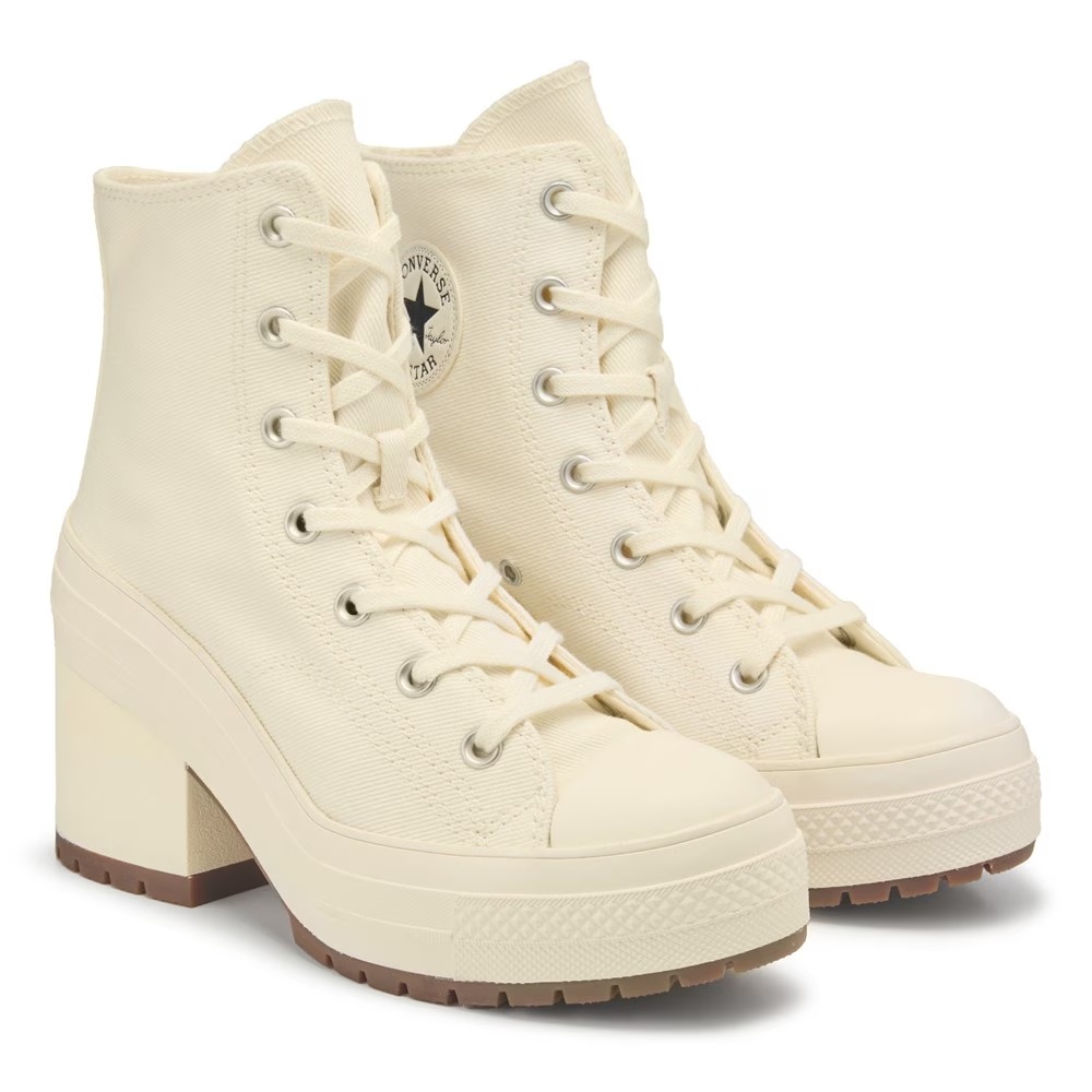 Кроссовки на платформе Chuck 70 de luxe heel platform от Converse, egret/egret