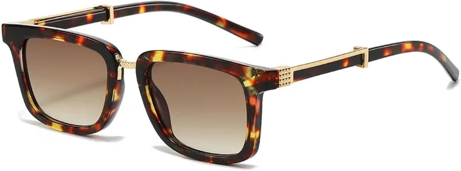 

Солнцезащитные очки с защитой от УФ-излучения UV400 | Линзы с градиентным леопардовым принтом в стиле панк | Для женщин и мужчин, для занятий спортом на открытом воздухе и вождения DSVIGF, Leopard-brown