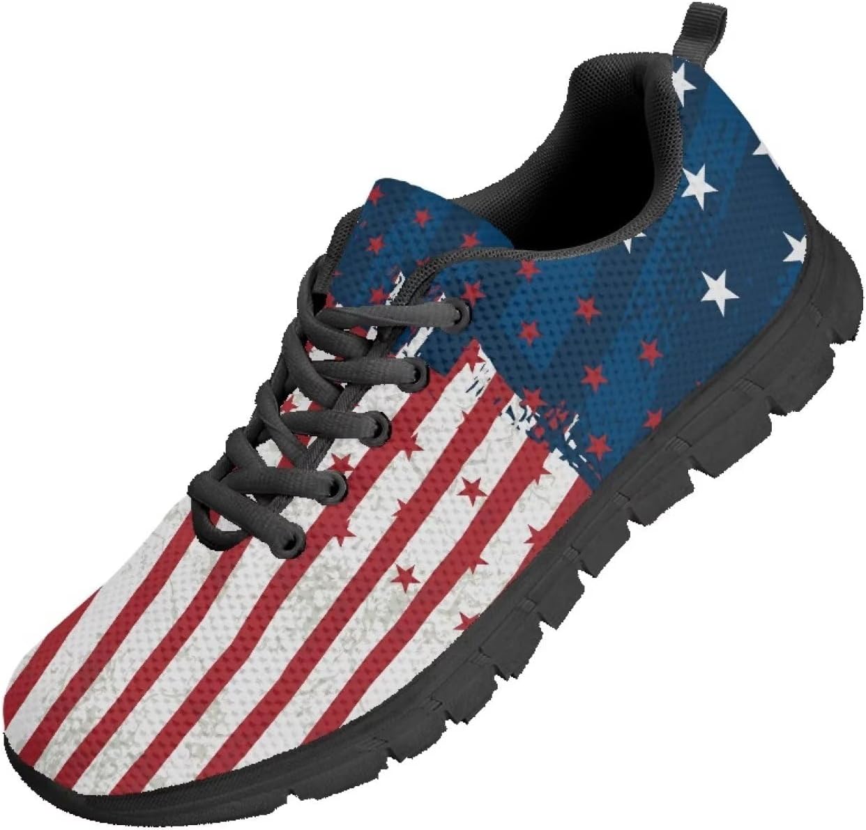 

Кроссовки Coloranimal Road для бега, унисекс, для женщин и мужчин, шнуровка, спортивная обувь, Patriotic Usa American Flag