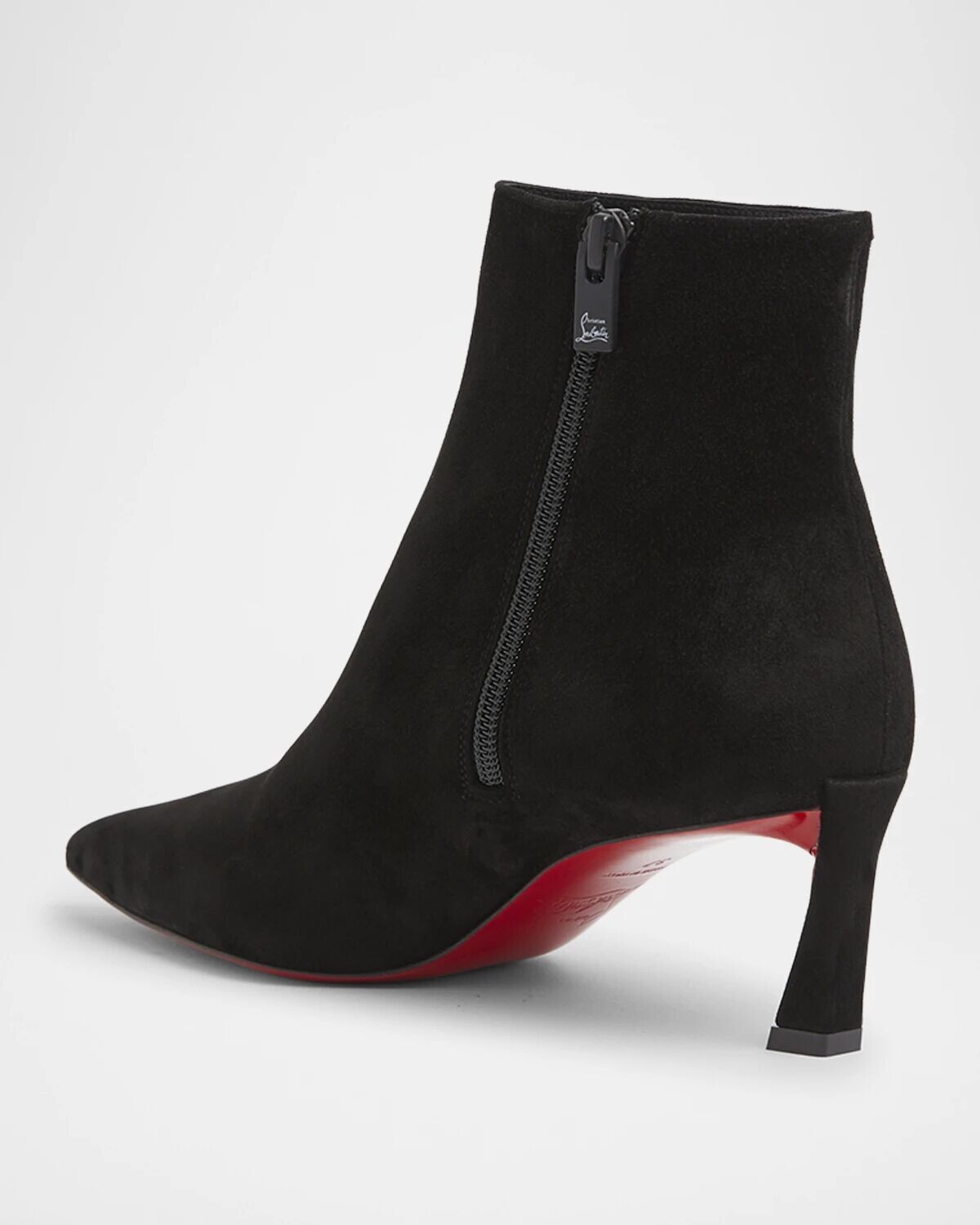 Замшевые ботильоны Condora до щиколотки с красной подошвой Christian Louboutin, черный — фото 2