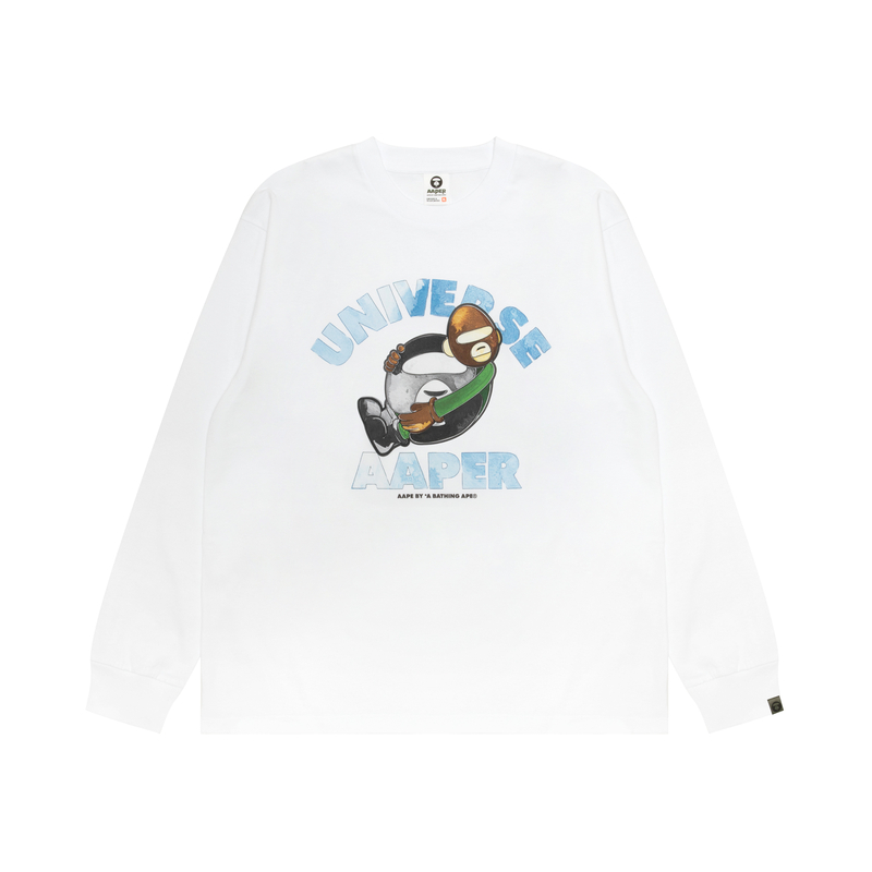 

Aape Футболка мужская белая WHX Crew Neck Moderate Straight Fit
