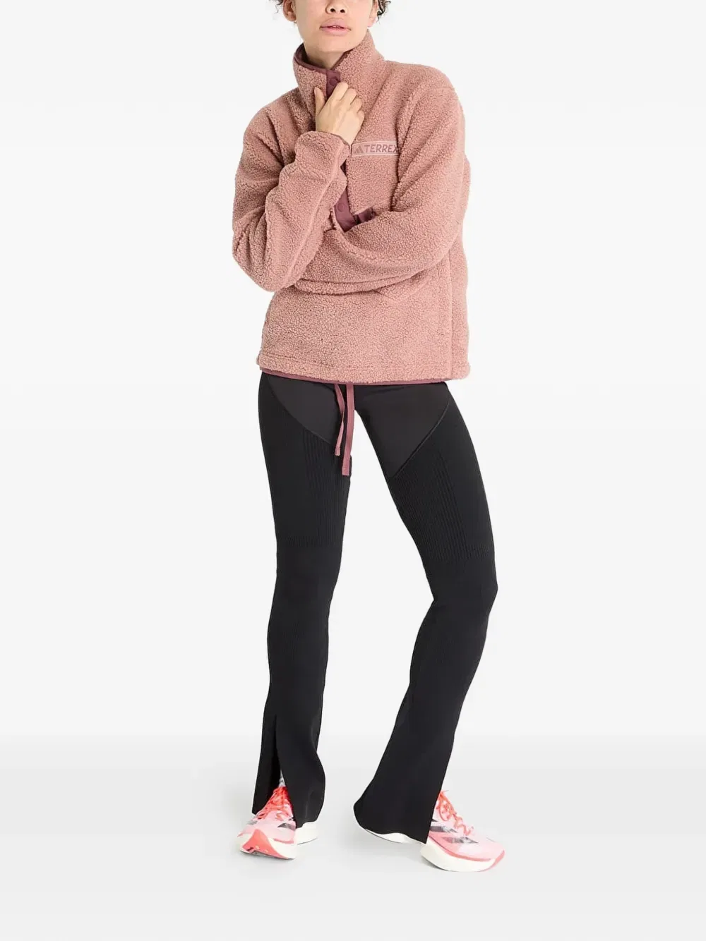 Свитер на пуговицах Adidas, розовый — фото 2