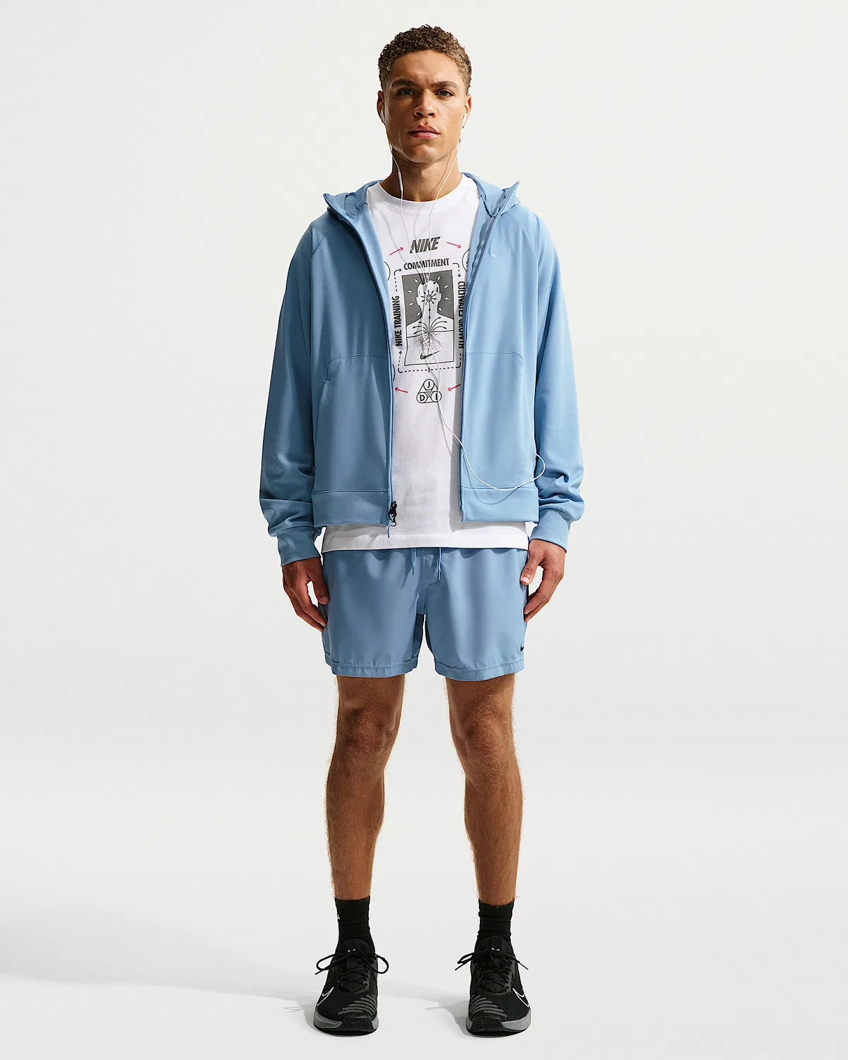Мужская спортивная куртка Nike Primary NanoKnit Dri-FIT с защитой от ультрафиолета, Work Blue/Work Blue — фото 4