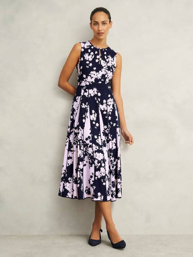 

Миниатюрное платье в цветочек от анжелики Hobbs, цвет Midnight Pink