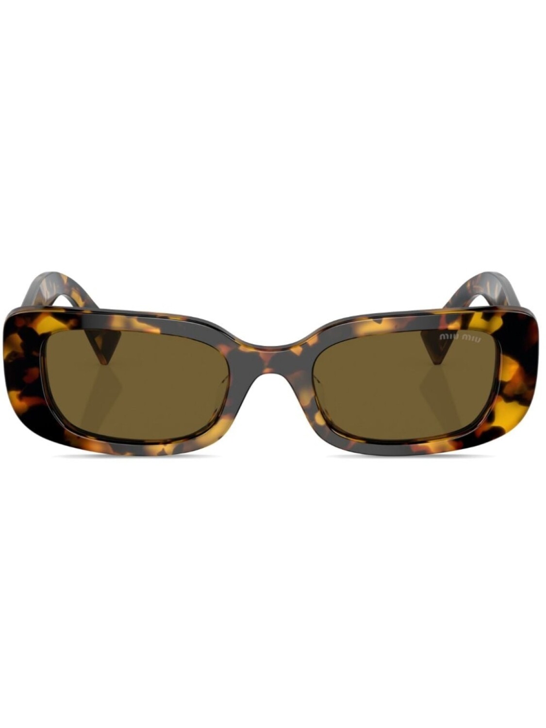 

Солнцезащитные очки в прямоугольной оправе Miu Miu Eyewear, зеленый