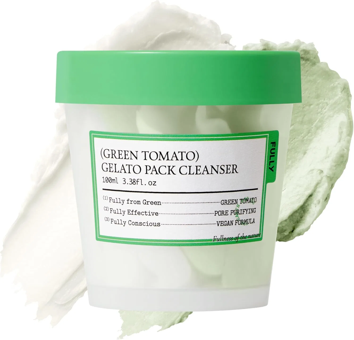 Гель для умывания Fully — Очищающая пенка-гель для лица Green Tomato Gelato Pack Cleanser, , зеленый, 100 мл