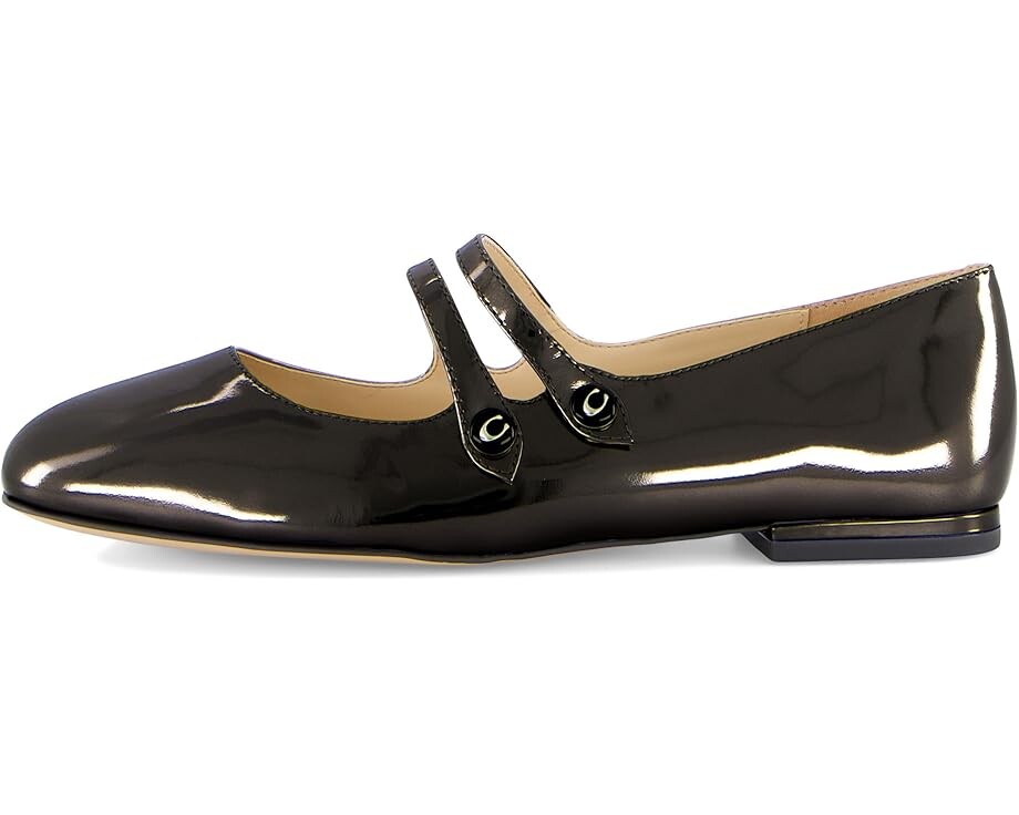 Туфли на плоской подошве COACH Winley Metallic Leather Mary Jane, цвет Anthracite — фото 4