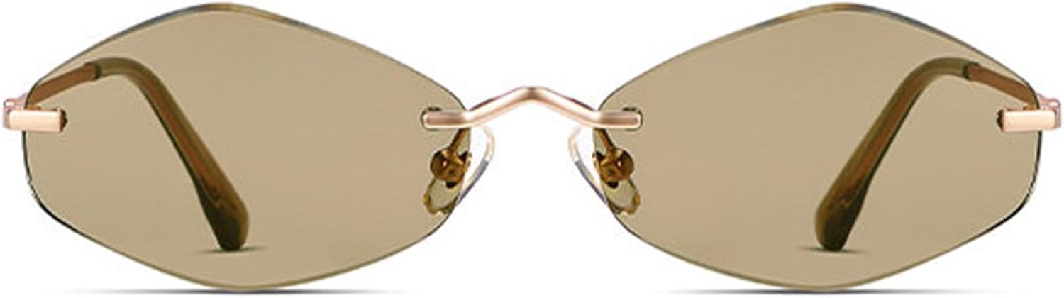 

Маленькие солнцезащитные очки в металлической оправе, шестиугольные, без оправы, для женщин, роскошные, модные, в стиле панк, многоугольные, без оправы, солнцезащитные очки для женщин helena, C4