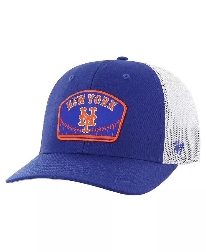 

Мужская регулируемая шляпа Royal New York Mets в стиле ретро с региональной нашивкой Trucker '47 Brand, синий