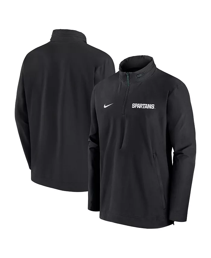 

Мужская черная куртка Michigan State Spartans Sideline Coaches с молнией на четверть Nike