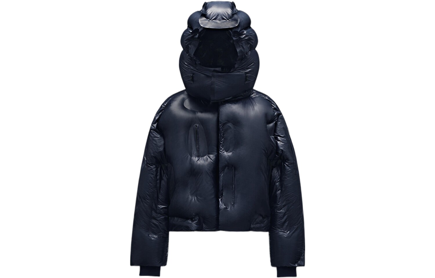 

Пуховик унисекс темно-синий Moncler