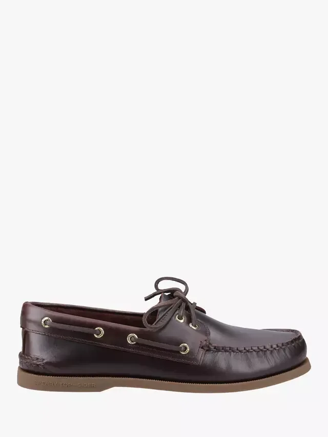 Оригинальные кожаные мокасины с двумя люверсами Sperry, Amaretto