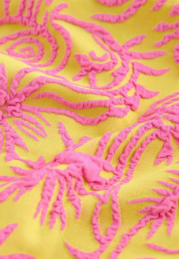 Купальник стандартного кроя с длинными рукавами Next, Pink Yellow — фото 2