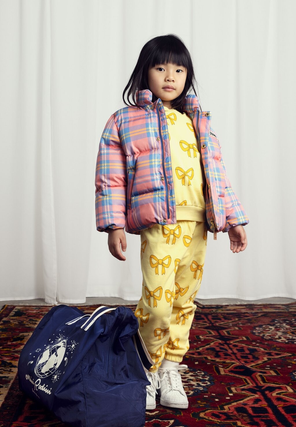 

Зимняя куртка CHECK CITY PUFFER JACKET UNISEX Mini Rodini, розовый