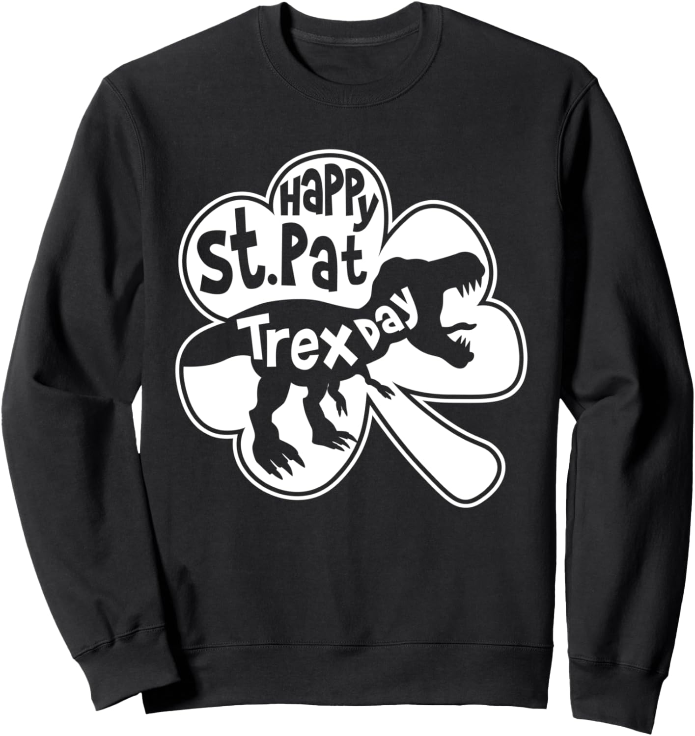 

Толстовка с изображением тираннозавра (T-Rex) ко Дню Святого Патрика The St Patricks Day Tyrannosaurus T-Rex Shop, черный