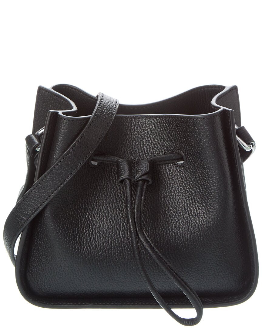 

3.1 Phillip Lim Soleil Мини-сумка-ведро из кожи с завязками, черный