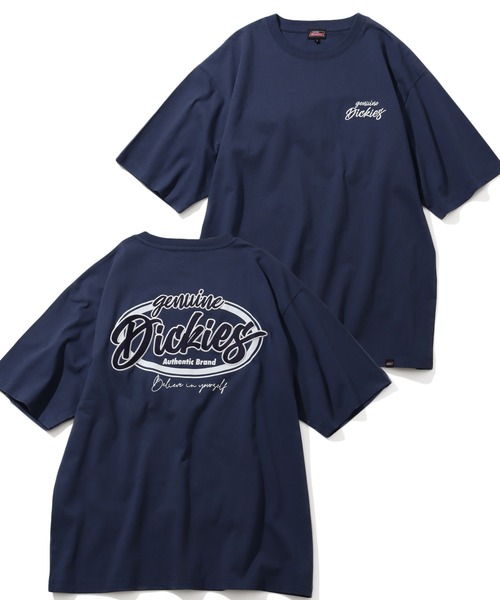 

Футболка с коротким рукавом, свободного кроя, с вышивкой и принтом Dickies, синий