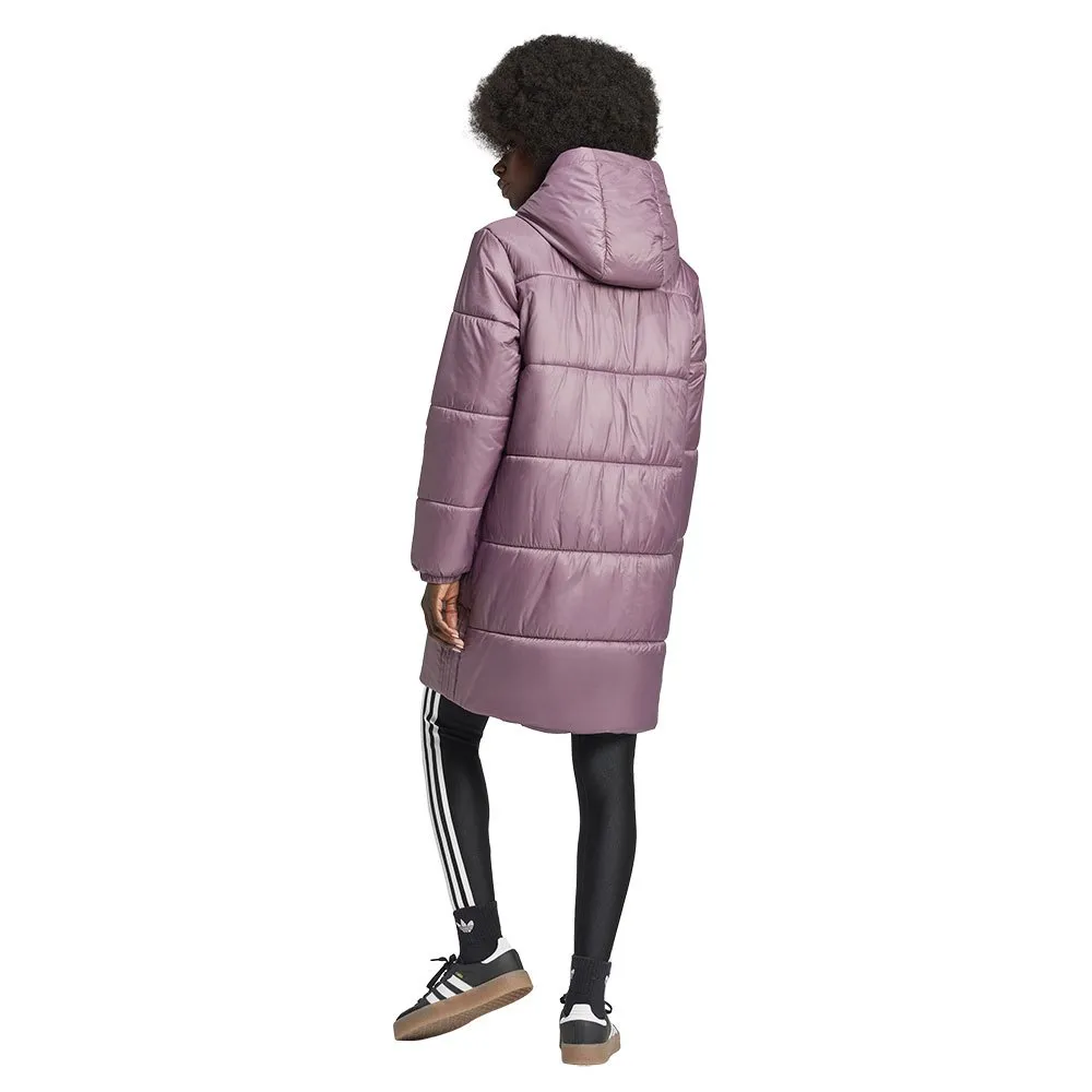 Пуховик adidas Originals Adicolor Long, фиолетовый/розовый — фото 2