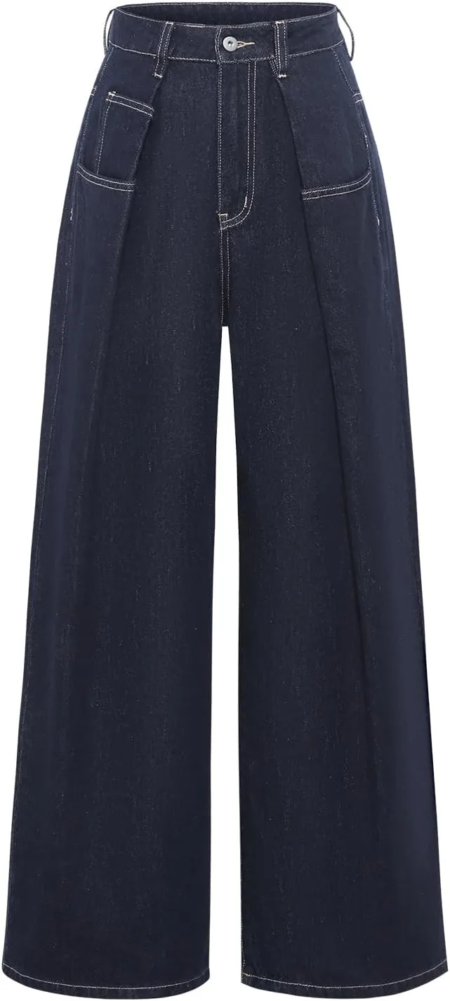 

Женские джинсы Vintage Wide Leg High Waisted в стиле Boyfriend