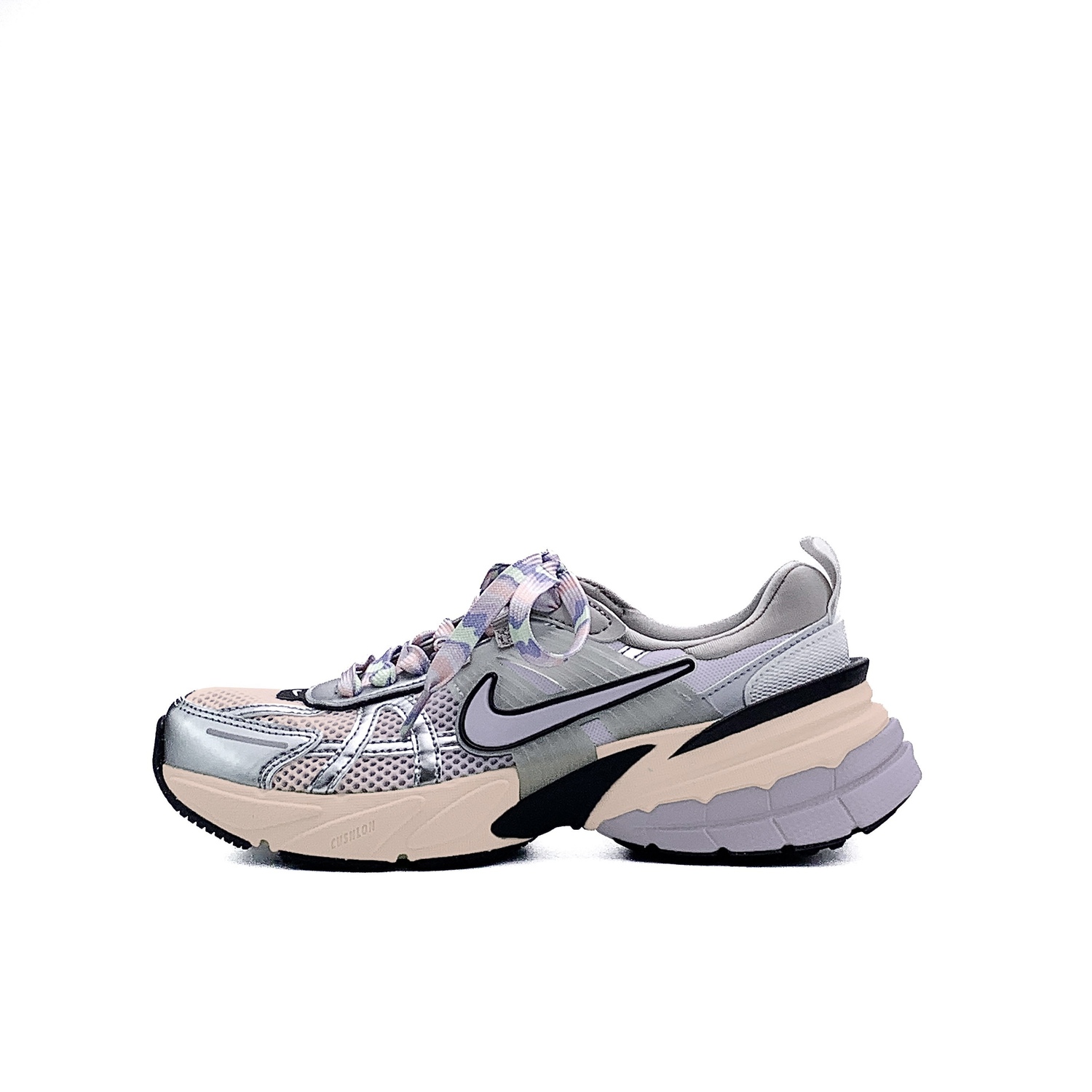 

Nike Женские кроссовки для бега V2K Run с амортизацией и дышащим верхом низкие Pink Purple Silver