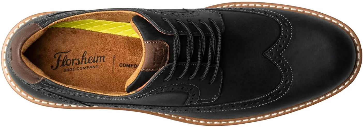 Мужские туфли Florsheim, Norwalk Wingtip Oxford, черный — фото 2