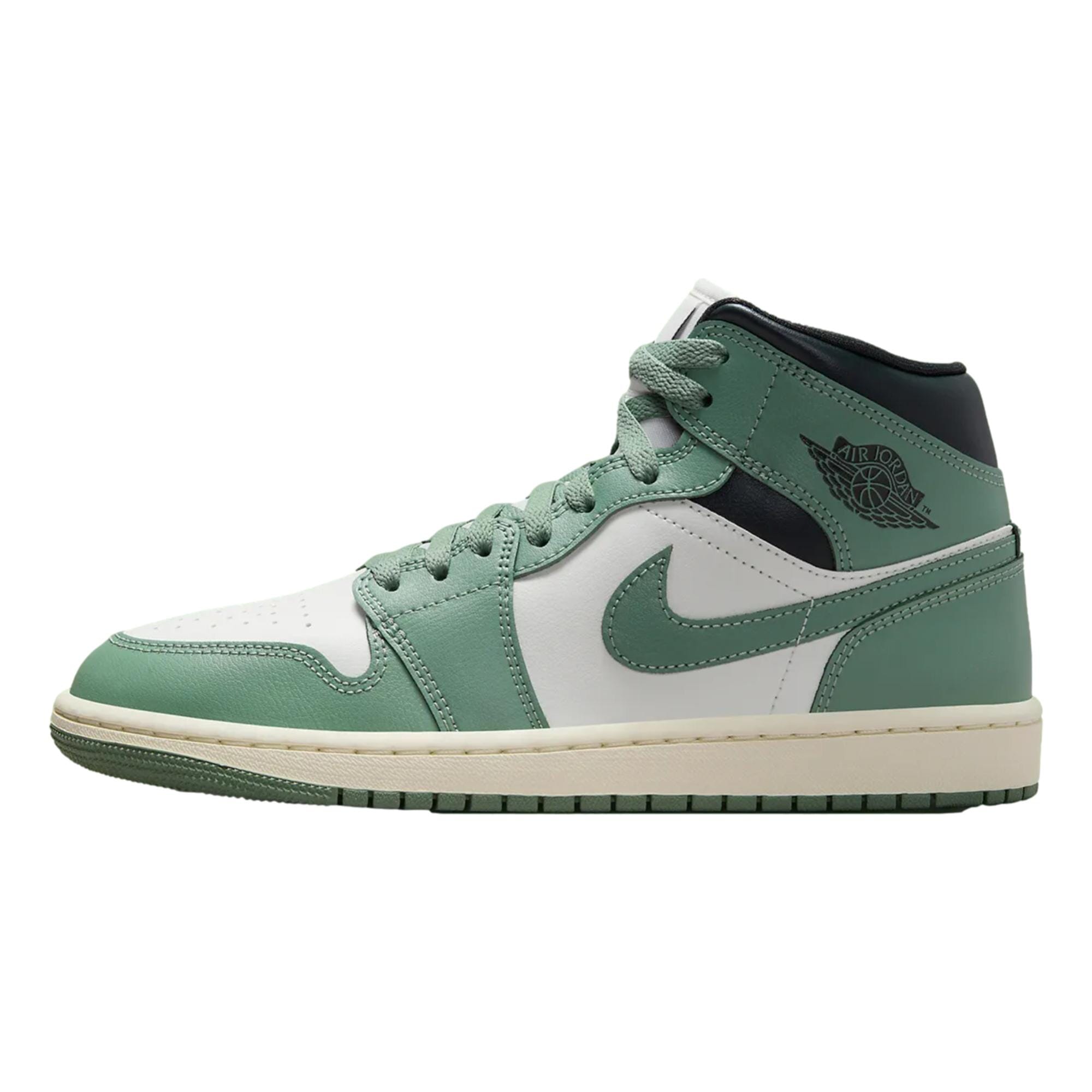 Женские кроссовки Nike Air Jordan 1 MID Sail/Jade Smoke-Anthracite BQ6472-130