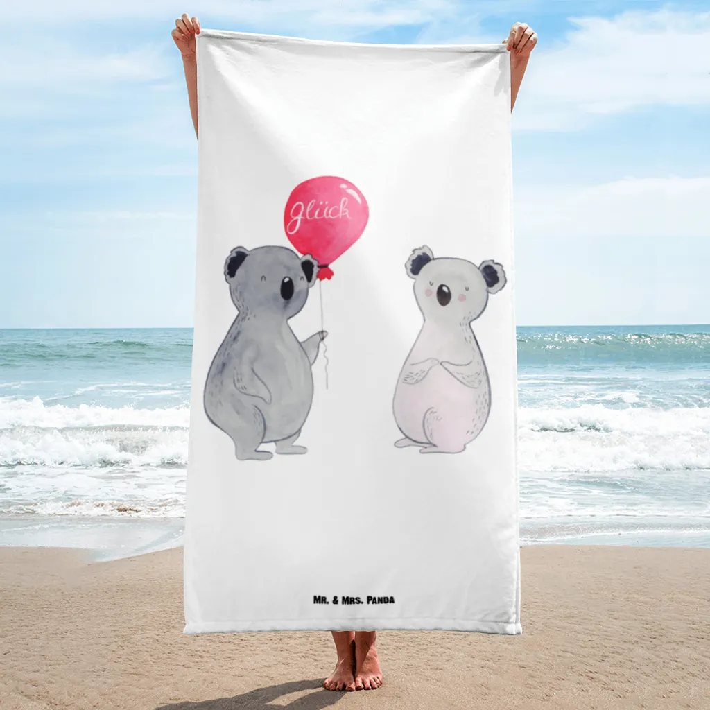 

Пляжное полотенце Mr. & Mrs. Panda, белый