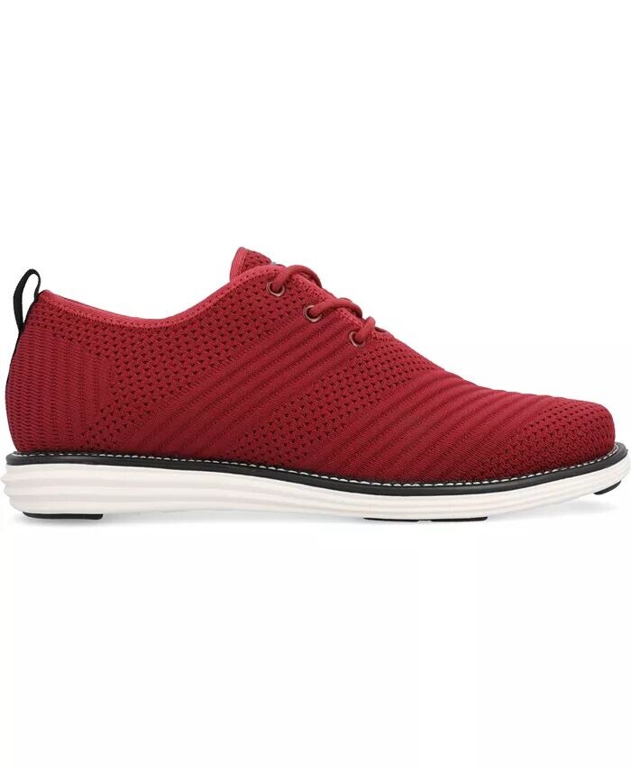 Мужские туфли Novak Tru Comfort Foam Knit со шнуровкой и круглым носком Vance Co., красный — фото 2