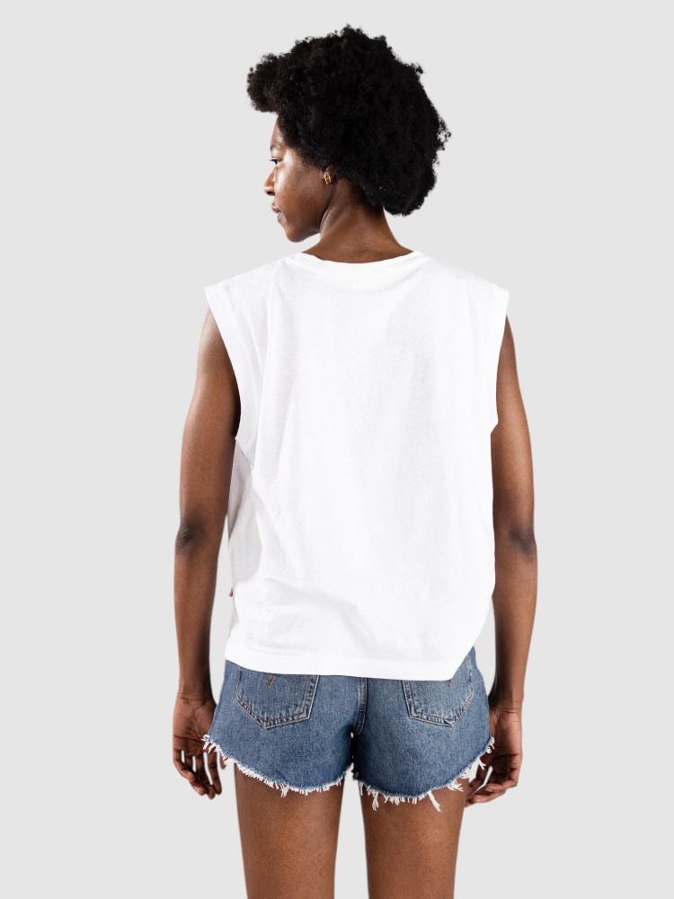 Топ танк Levi's Boxy Tank Top, white/slub — фото 2