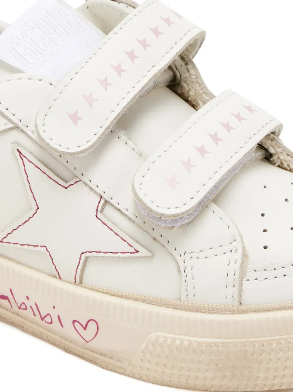 Школьные кроссовки с блестками Golden Goose Kids, белый — фото 4