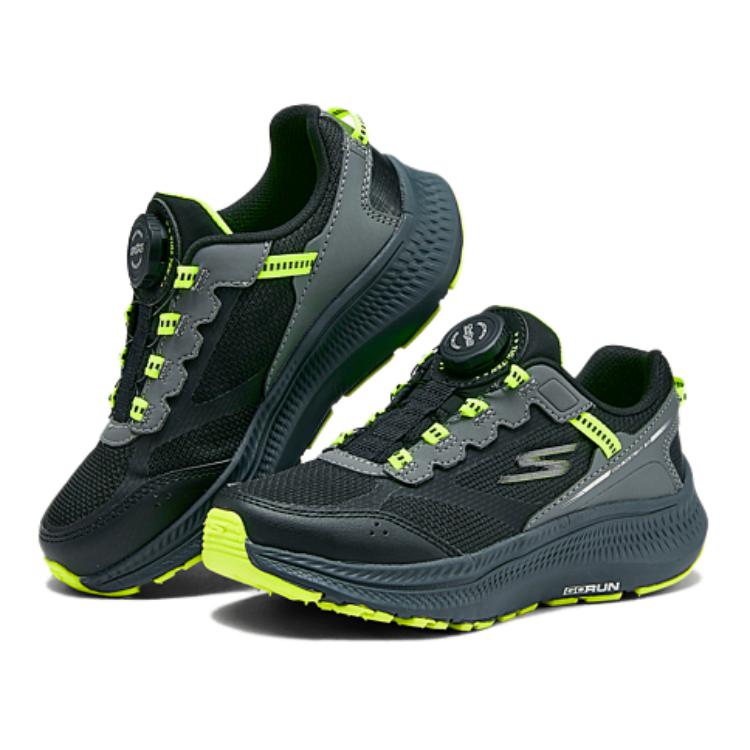 Skechers Kids Кроссовки детские, противоскользящие, износостойкие, черные, для мальчиков — фото 4