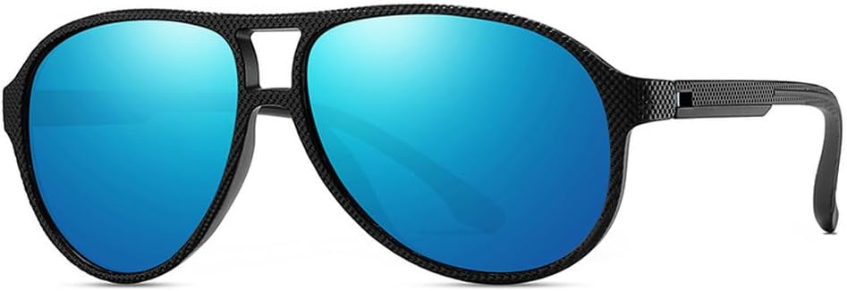 

Классические винтажные солнцезащитные очки для мужчин, модные солнцезащитные очки для женщин, роскошные ретро-панк очки с большими зеркальными линзами HVTVTLA, Black Mirror Blue