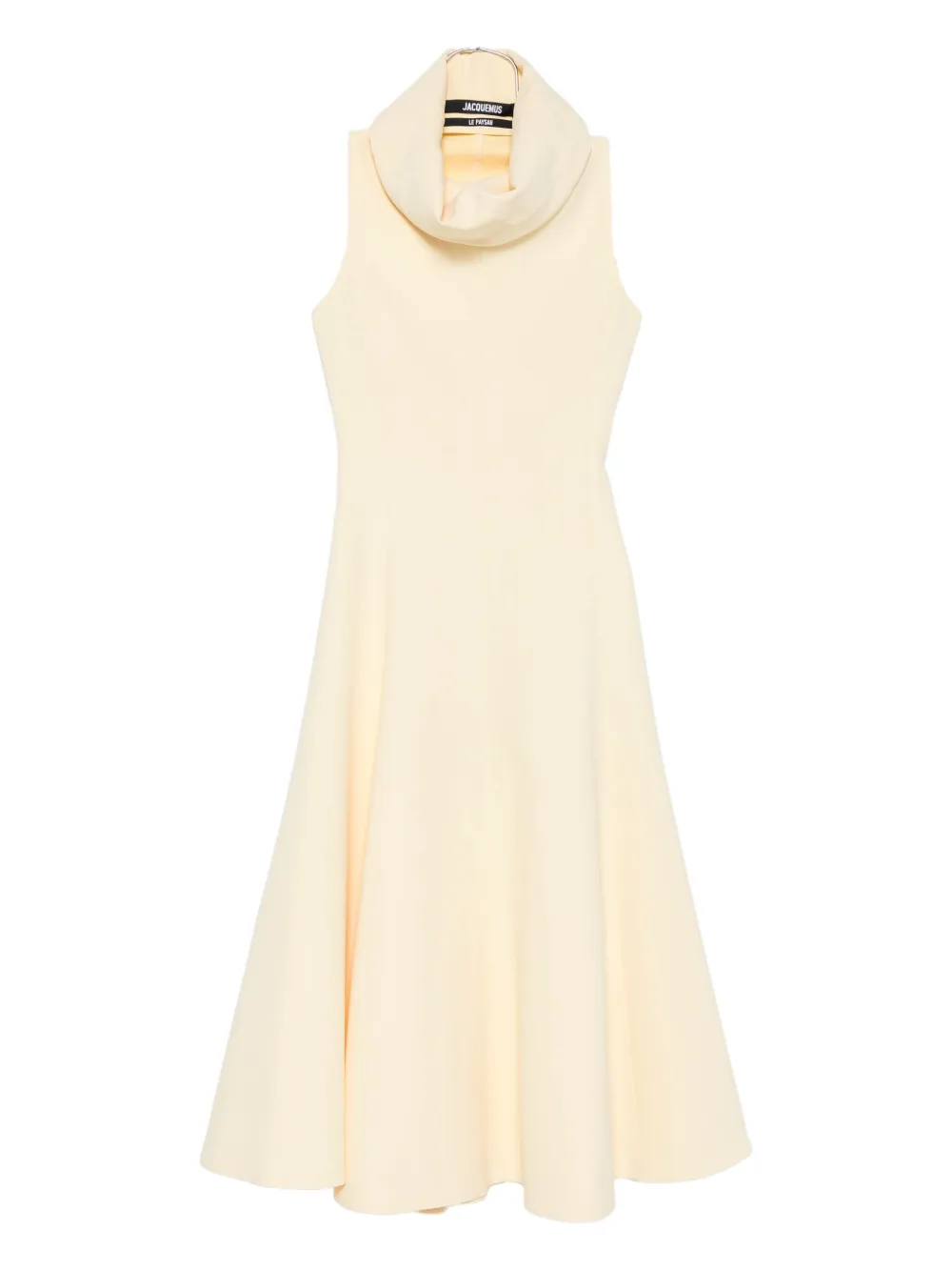 

Платье без рукавов с драпированным воротником Jacquemus, желтый