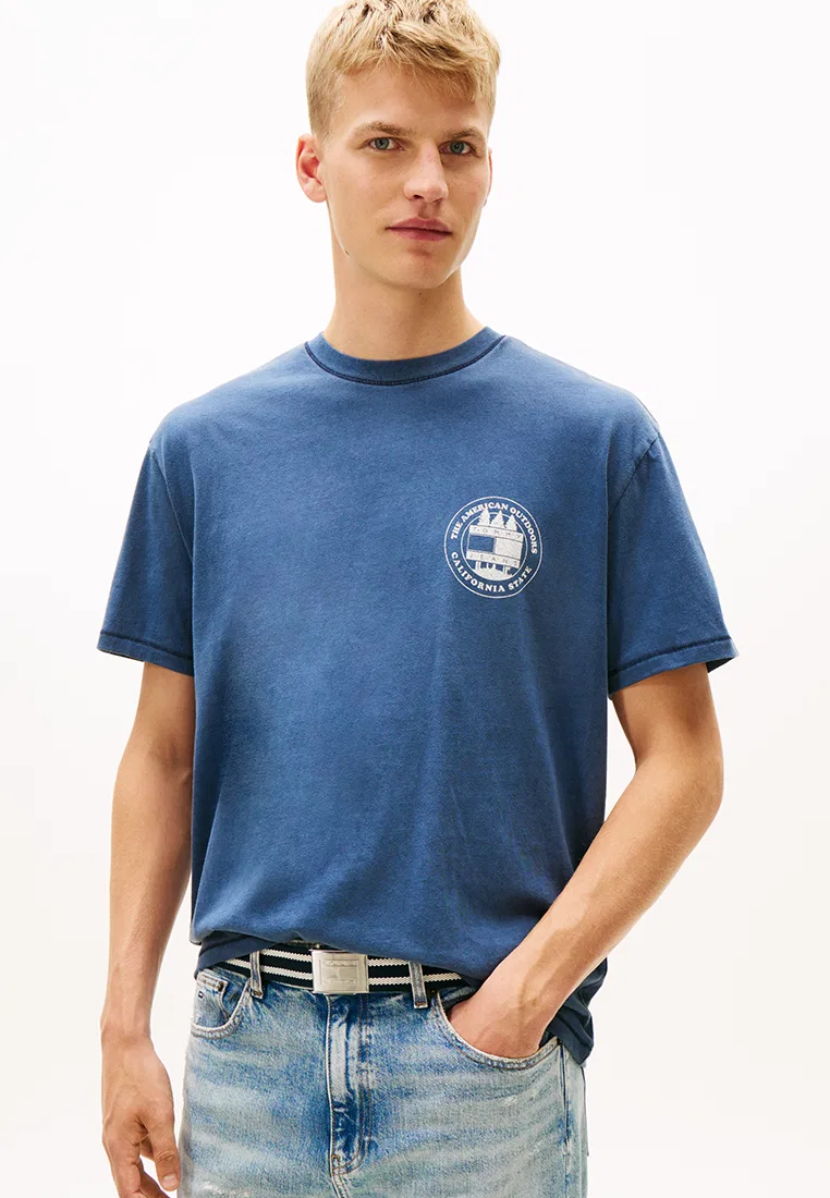 Футболка свободного кроя, Tommy Jeans Tommy Hilfiger, темно-синий