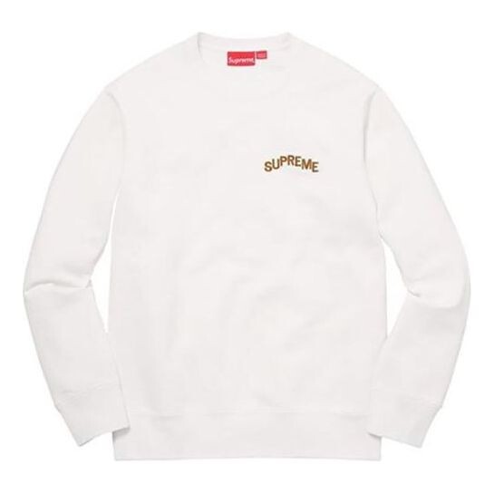 

Свитер step arc crewneck sweater 'white brown' Supreme, белый