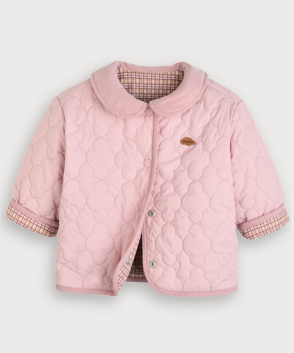 Двусторонняя легкая стеганая куртка с рисунком кролика Moimoln, Pink — фото 4