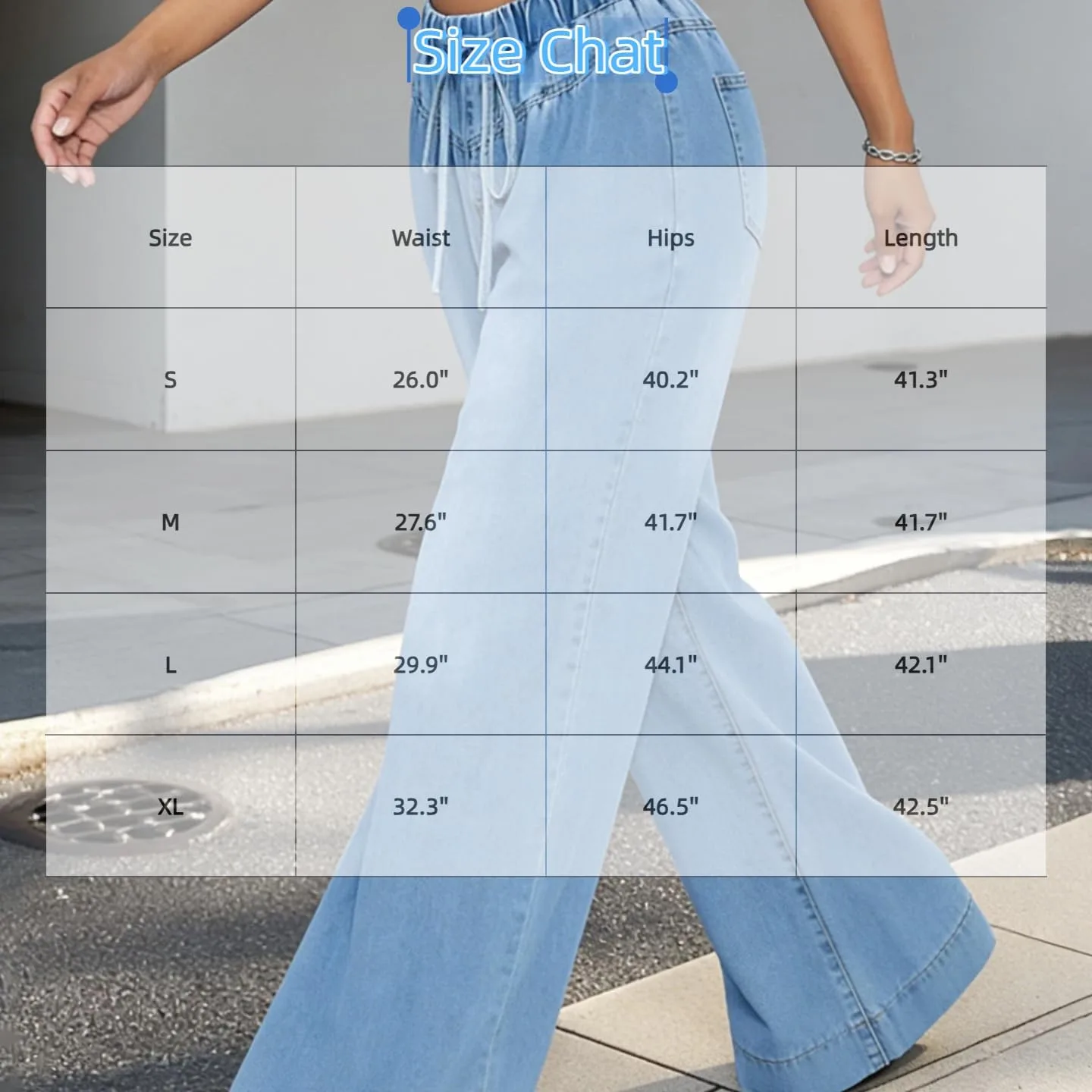 

Женские джинсы с высокой талией и широкими штанинами SYHHL