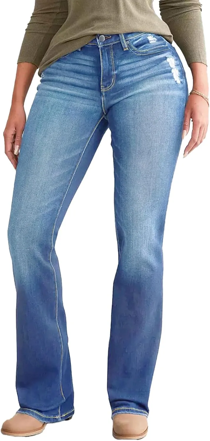 

Джинсы Mid Rise Relaxed Fit Bootcut с карманами