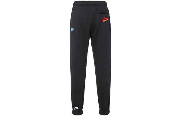 Брюки men's logo embroidered bundle feet sports pants/trousers/joggers autumn black Nike, черный — фото 2