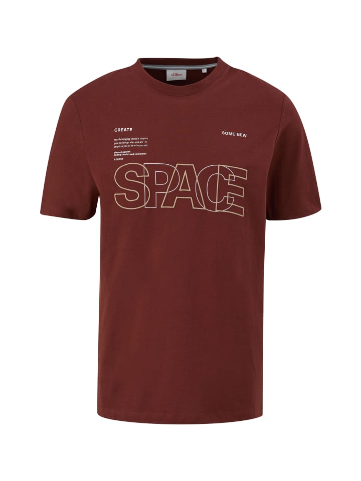 

s.Oliver Футболка цвета 87D2_коричный, Хаки, s.Oliver Футболка цвета 87D2_коричный