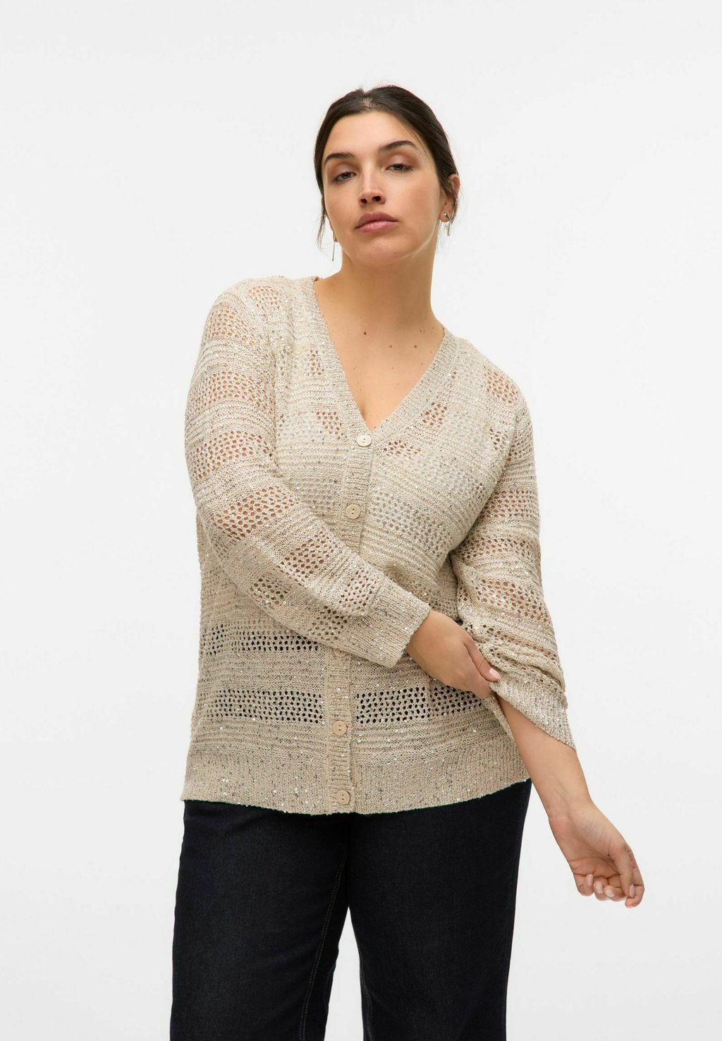 

Кардиган VMCLEILANI Vero Moda Curve, белый