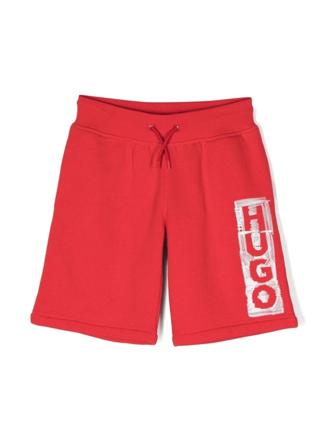 

HUGO KIDS шорты с кулиской и нашивкой-логотипом, красный