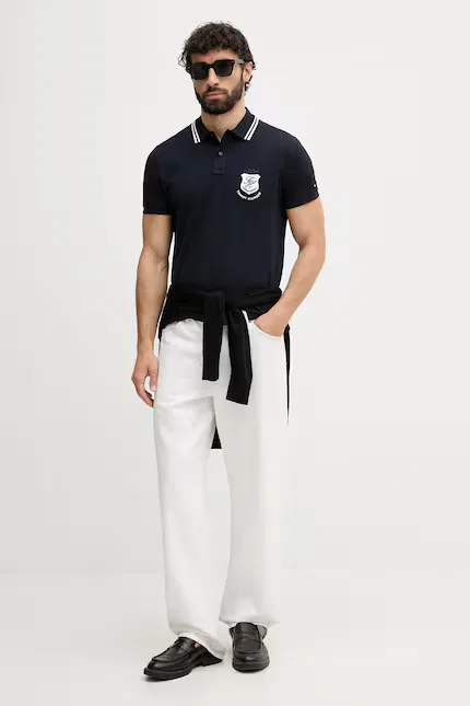 Поло из эластичного хлопка Tommy Hilfiger, синий — фото 2