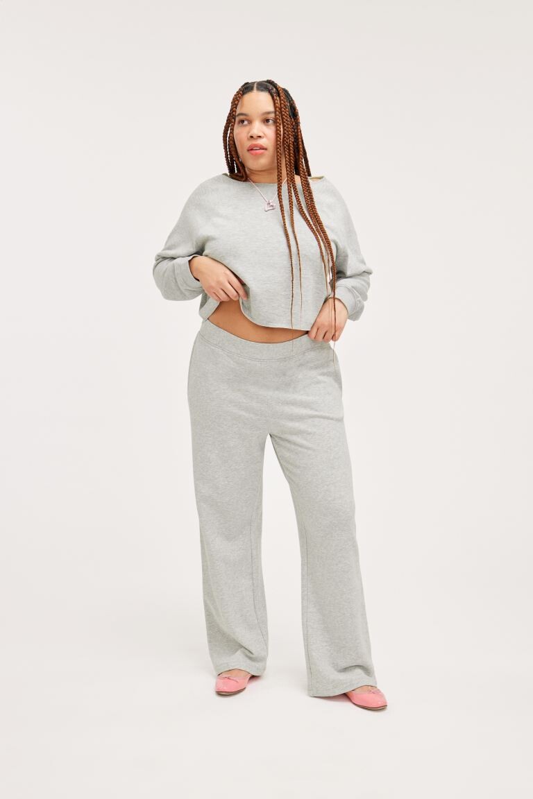 

Широкие спортивные брюки Monki, серый