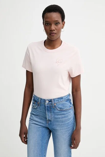 Футболка с коротким рукавом Favorite Tee Sweet Heart Levi's, розовый