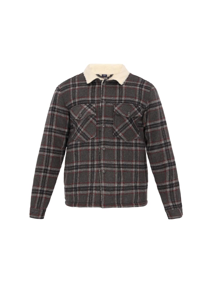 

Мужская куртка серого цвета с разноцветными вставками DreiMaster Vintage