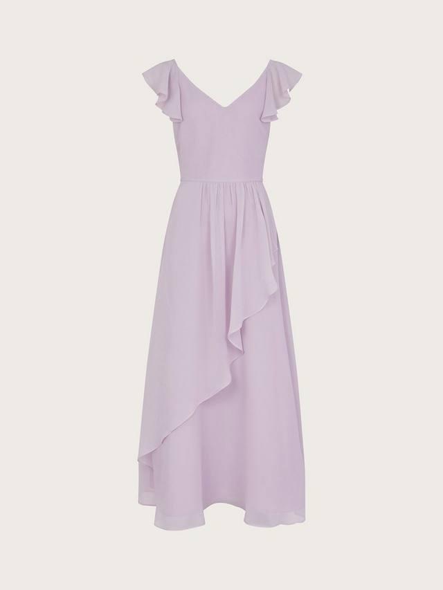 

Детское платье миди Indi с оборками на рукавах Monsoon, Lilac