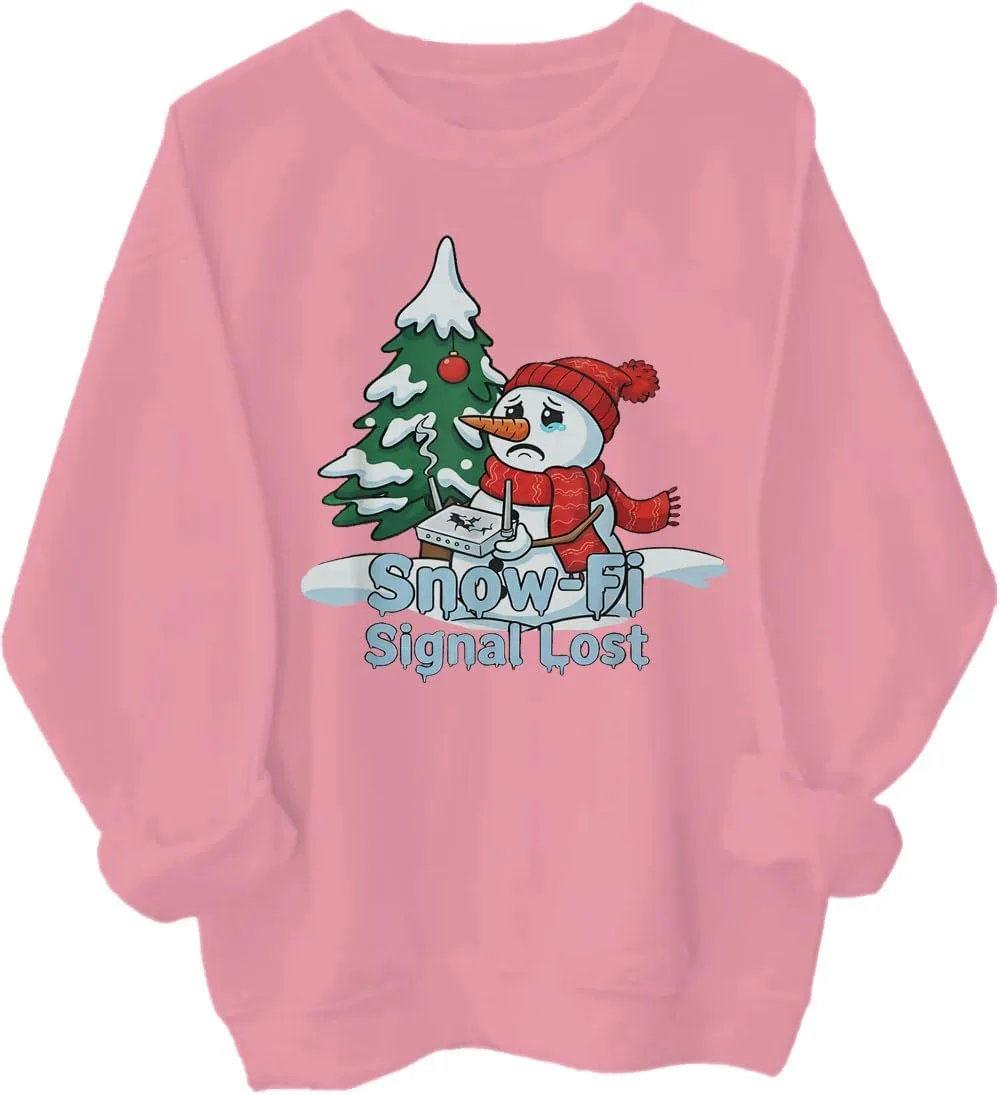 

Толстовка Snow-Fi Signal Lost с принтом снеговика, зимний худи для женщин и мужчин LNDOCAI