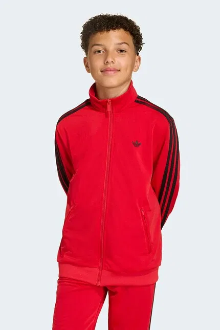 Толстовка детская на молнии Adidas Originals, красный — фото 4