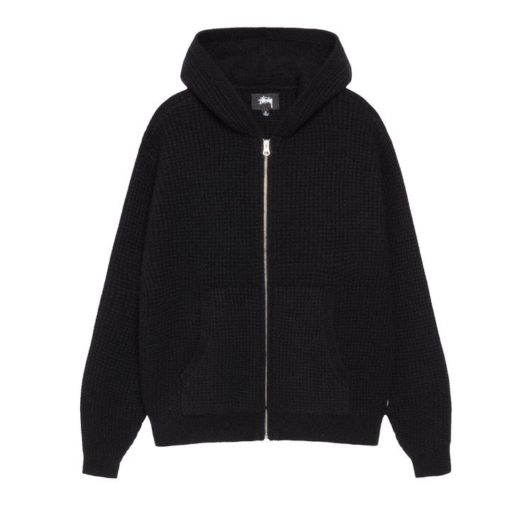 

Худи Stussy Waffle Cashmere Zip Hoodie, Black